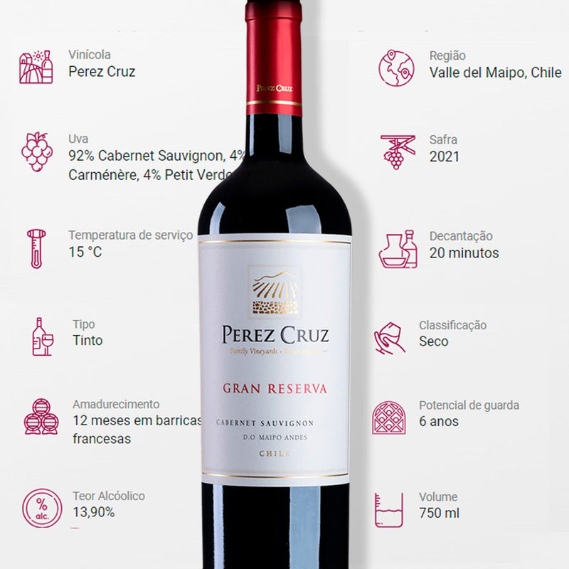 Kit 3 Perez Cruz Gran Reserva Cabernet Sauvignon